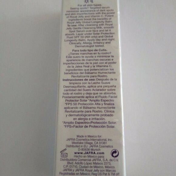 Jafra Royal Jelly Revitalize Line & Pore Perfecting Serum "A" 1 Fl Oz - Picture 2 of 2